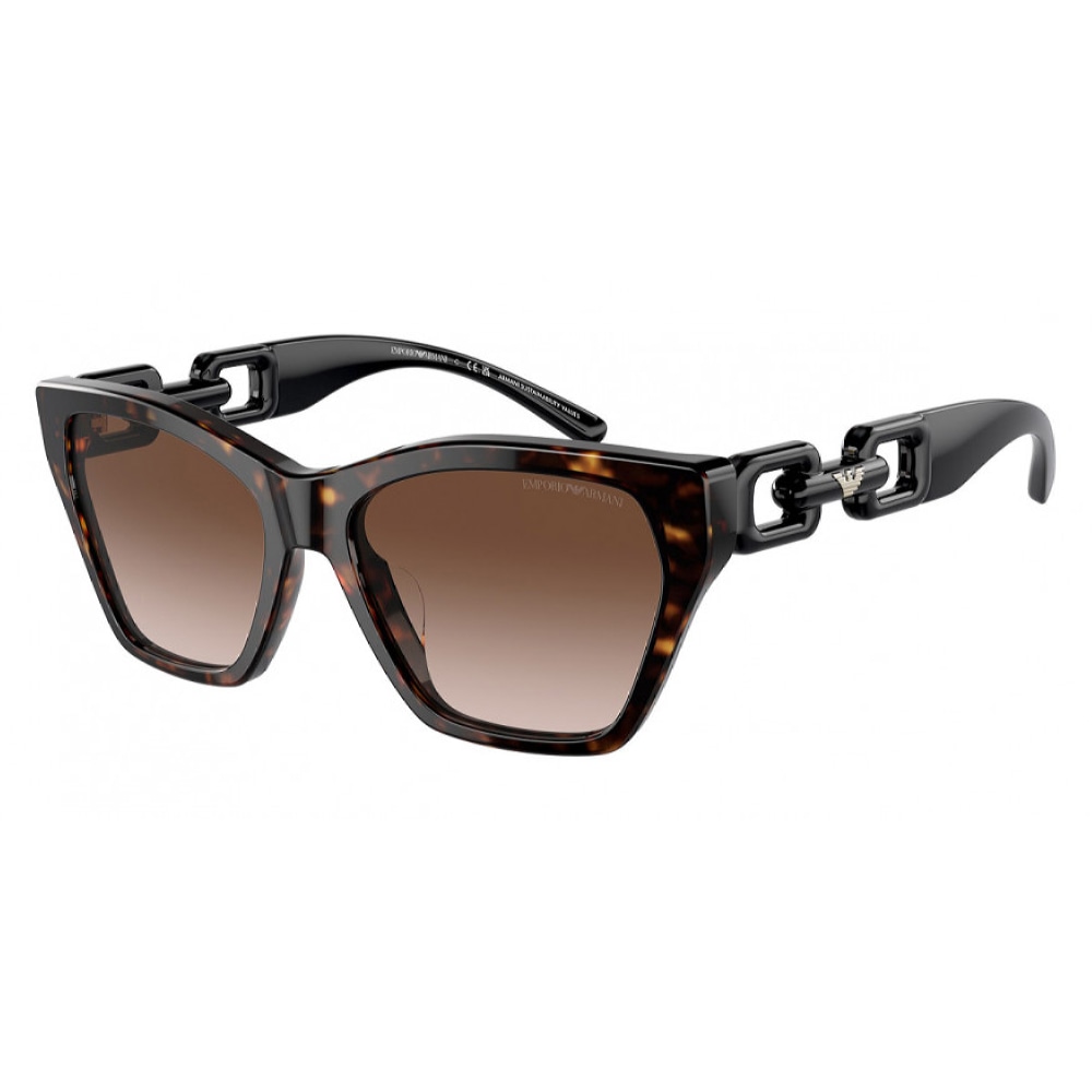 Женские солнцезащитные очки из Италии марки EMPORIO ARMANI из коллекции Cat Eye модель 0EA4203U50261355 в Новосибирск