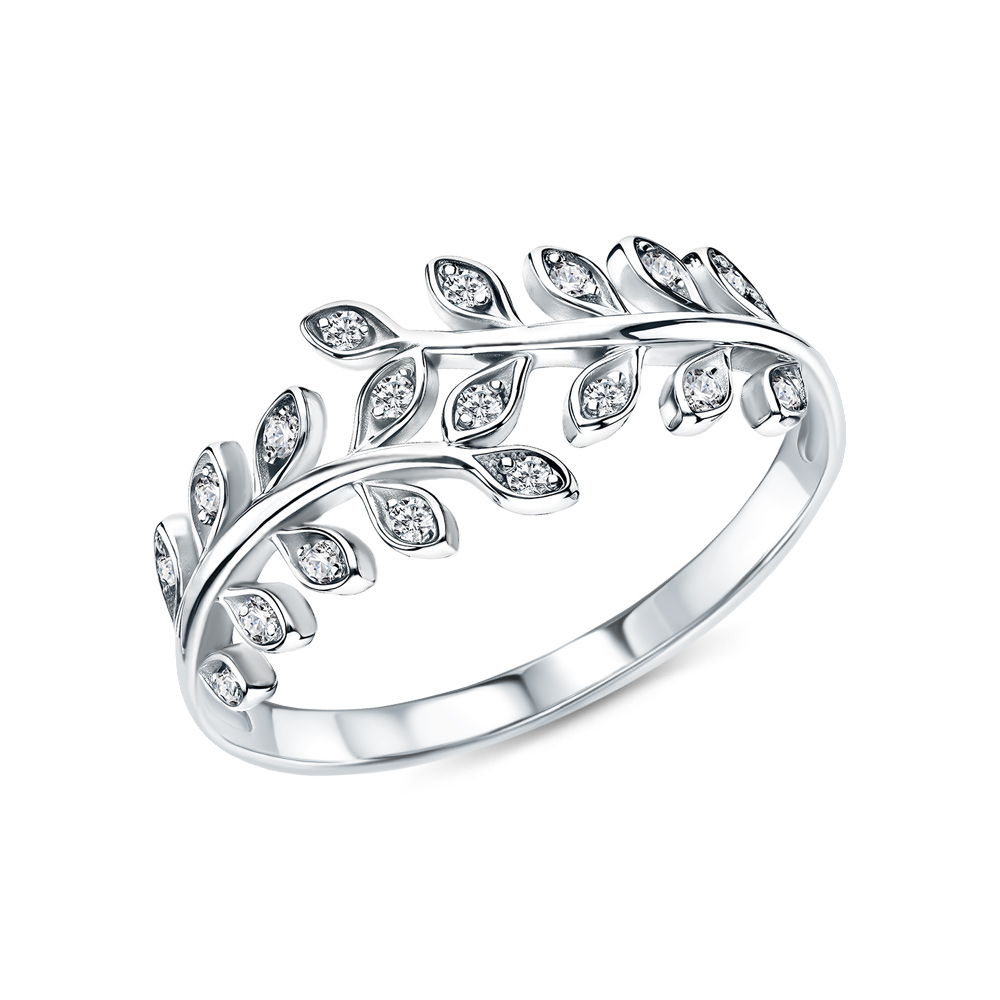 Серебряное кольцо с фианитами в Санкт-Петербурге