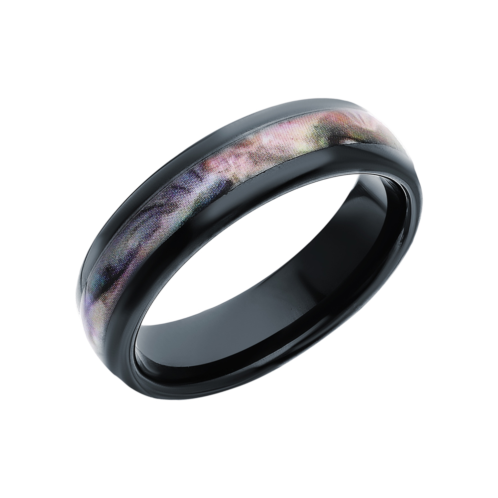 Фото «Серебряное кольцо с перламутром и керамикой»