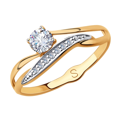 Золотое кольцо с фианитами SOKOLOV 018287 в Самаре