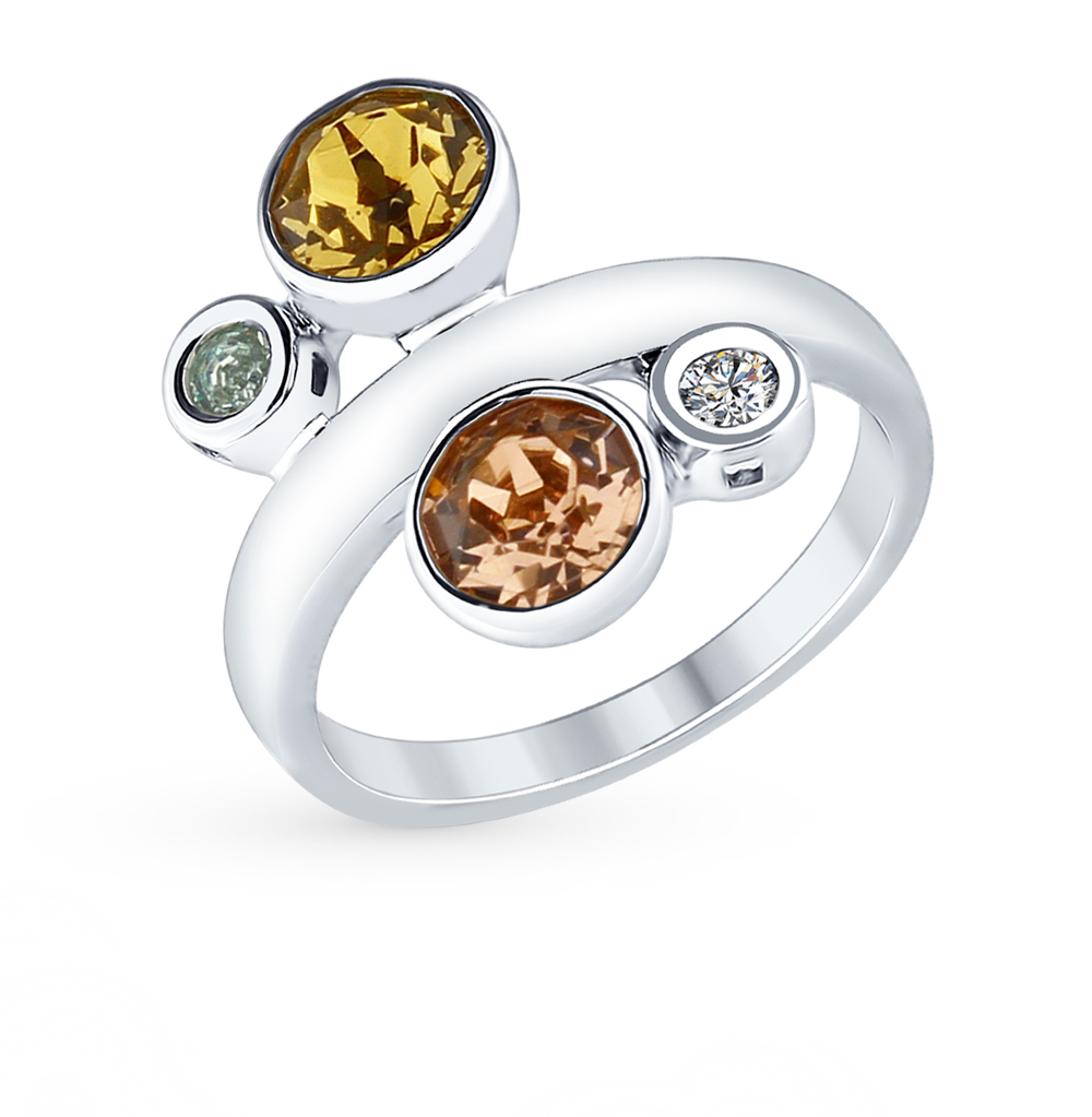 Серебряное кольцо с кристаллами  Swarovski в Краснодаре