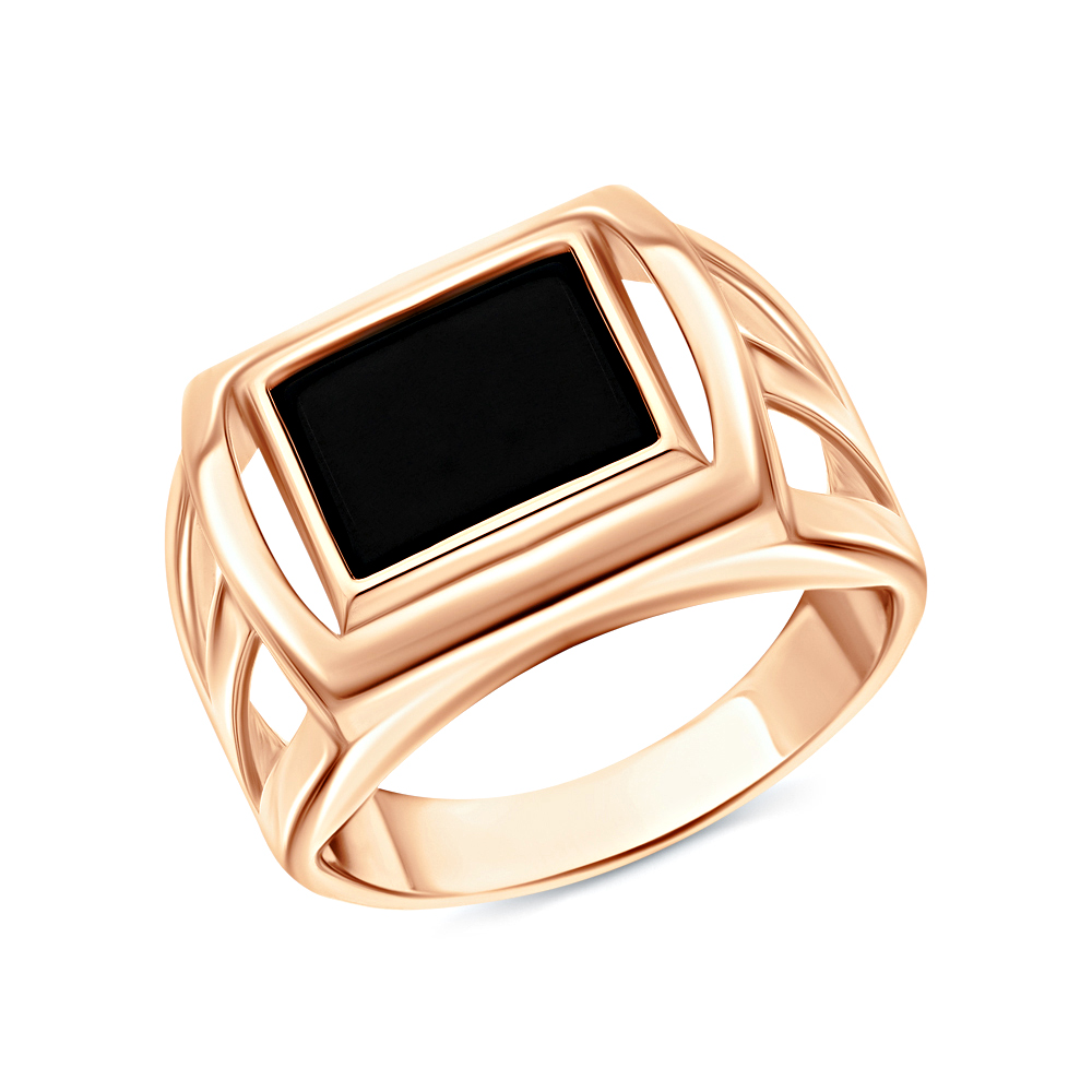 Золотое кольцо с ониксом в Самаре