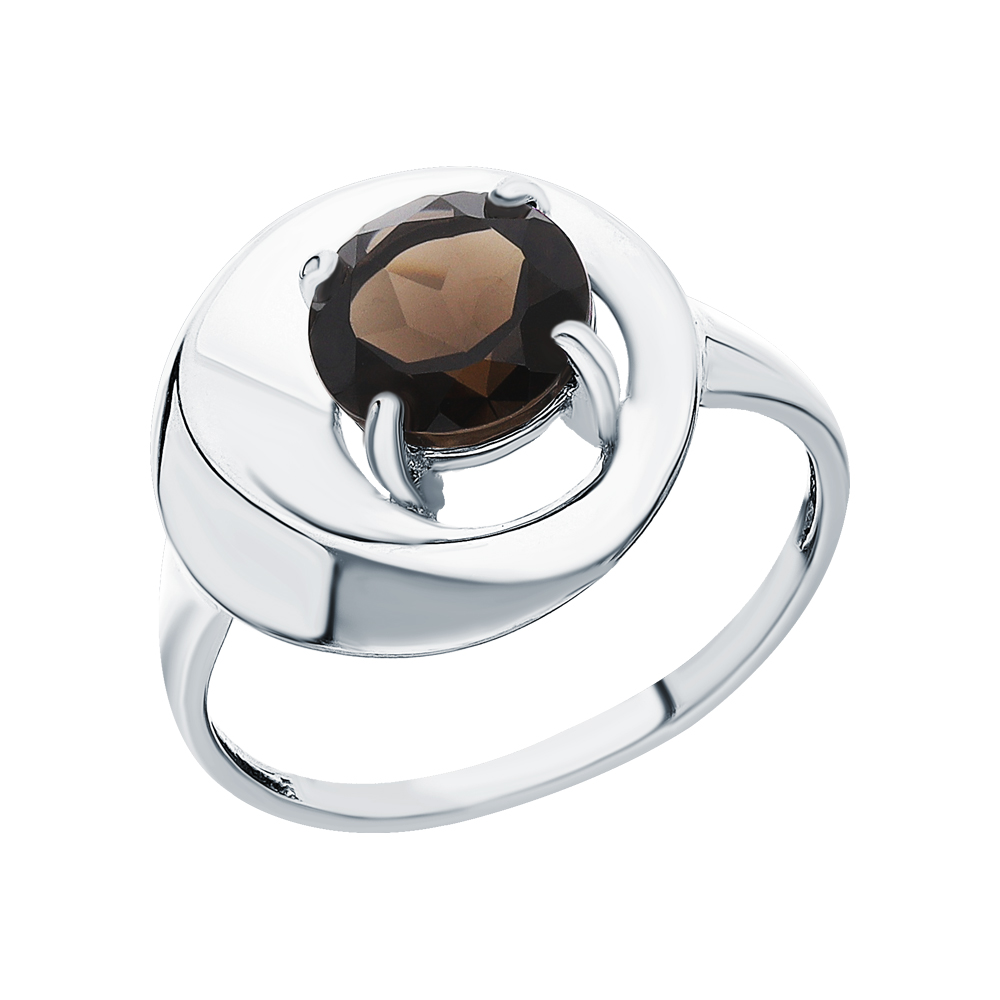 Серебряное кольцо с раухтопазами в Краснодаре