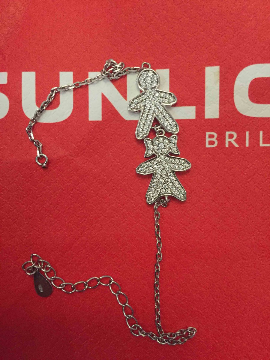 Серебряный браслет с фианитами SUNLIGHT: белое серебро 925 пробы ...