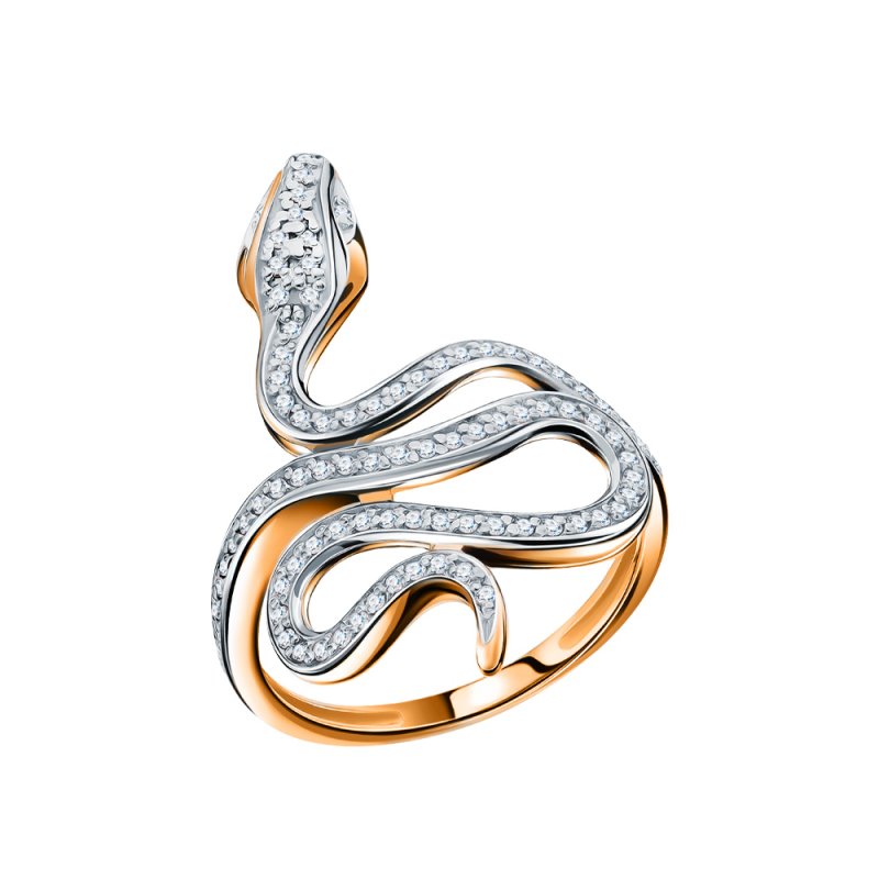 Золотые кольца в виде змеи